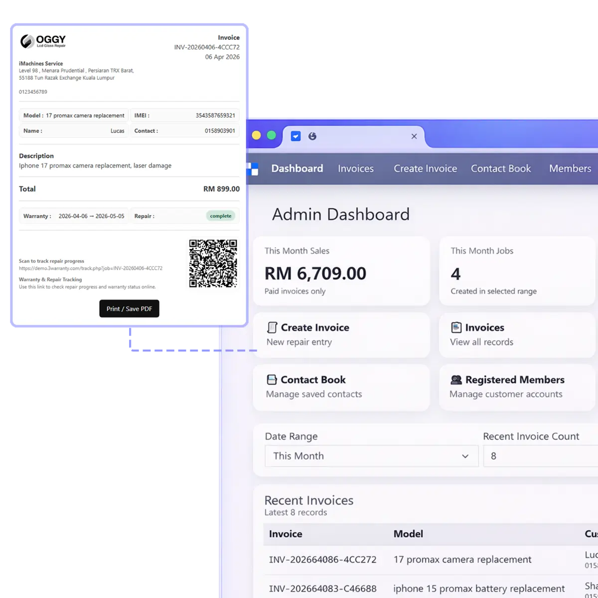 Smart invoice workflow preview