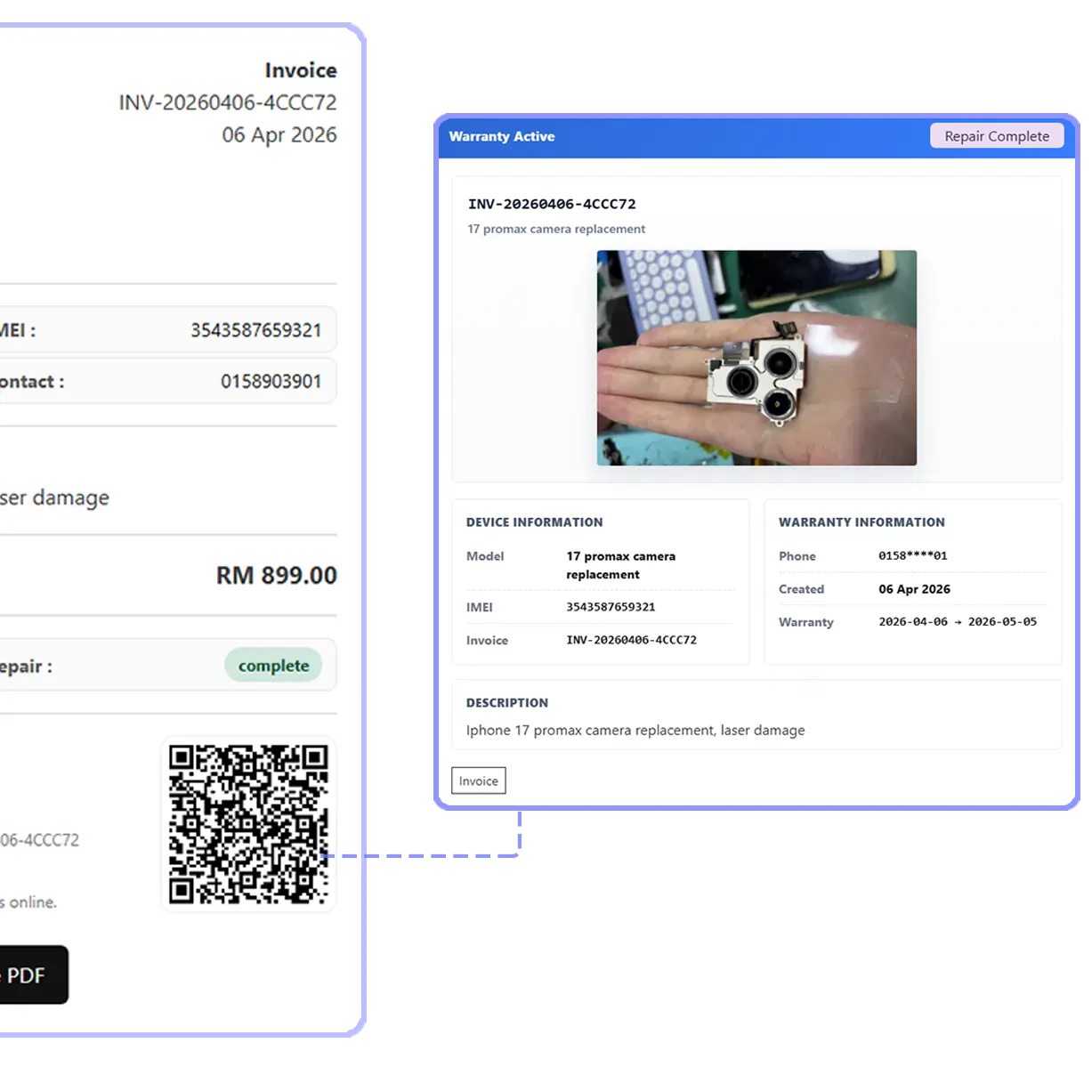 Customer self-check preview