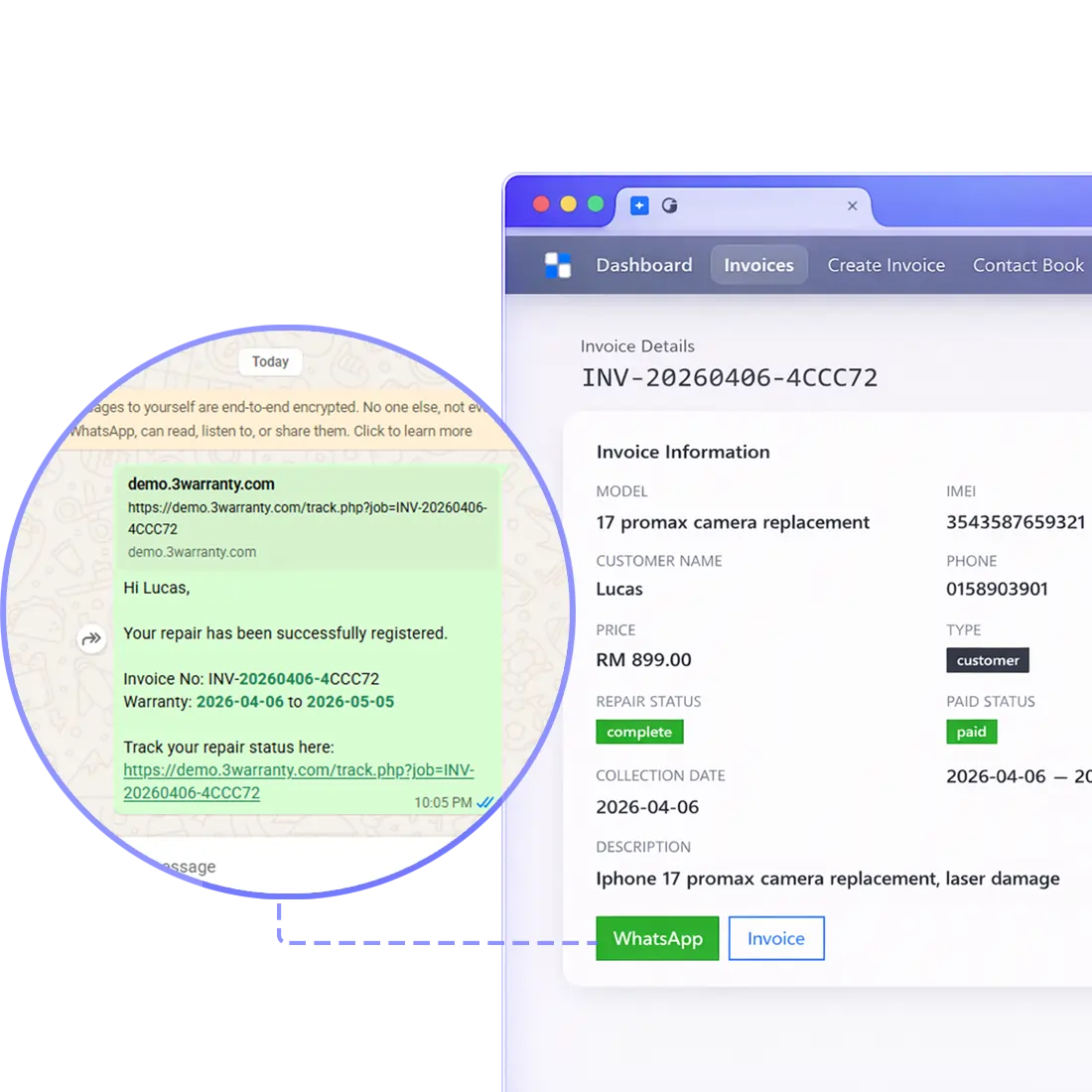 WhatsApp-ready updates preview
