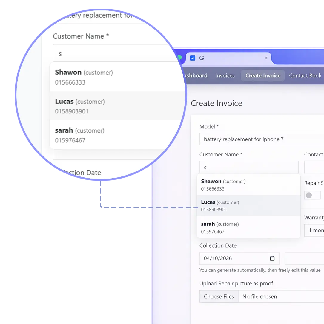 Digital record keeping preview